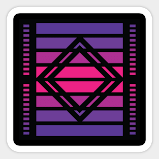 “Dimensional Square” - V.2 Purple - (Geometric Art) (Dimensions) - Doc Labs Sticker